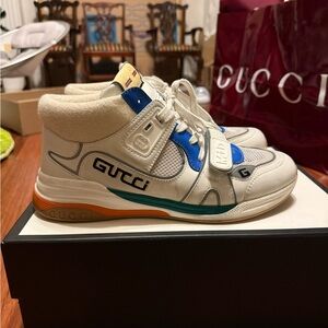 Gucci ultra pace white blue orange sneaker